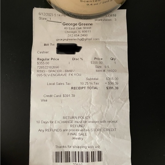 Chrome Hearts ring F*ck You ring size 9.5 - Picture 5 of 7